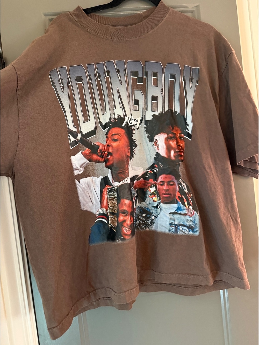 YoungBoy Graphic Heavyweight T-Shirt Brown Medium USA Made